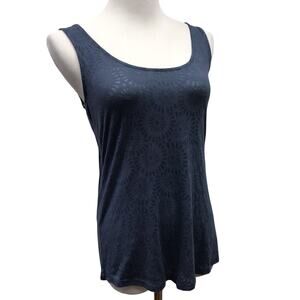 Ann Taylor LOFT Top Womens XS Tank Blue Sheer